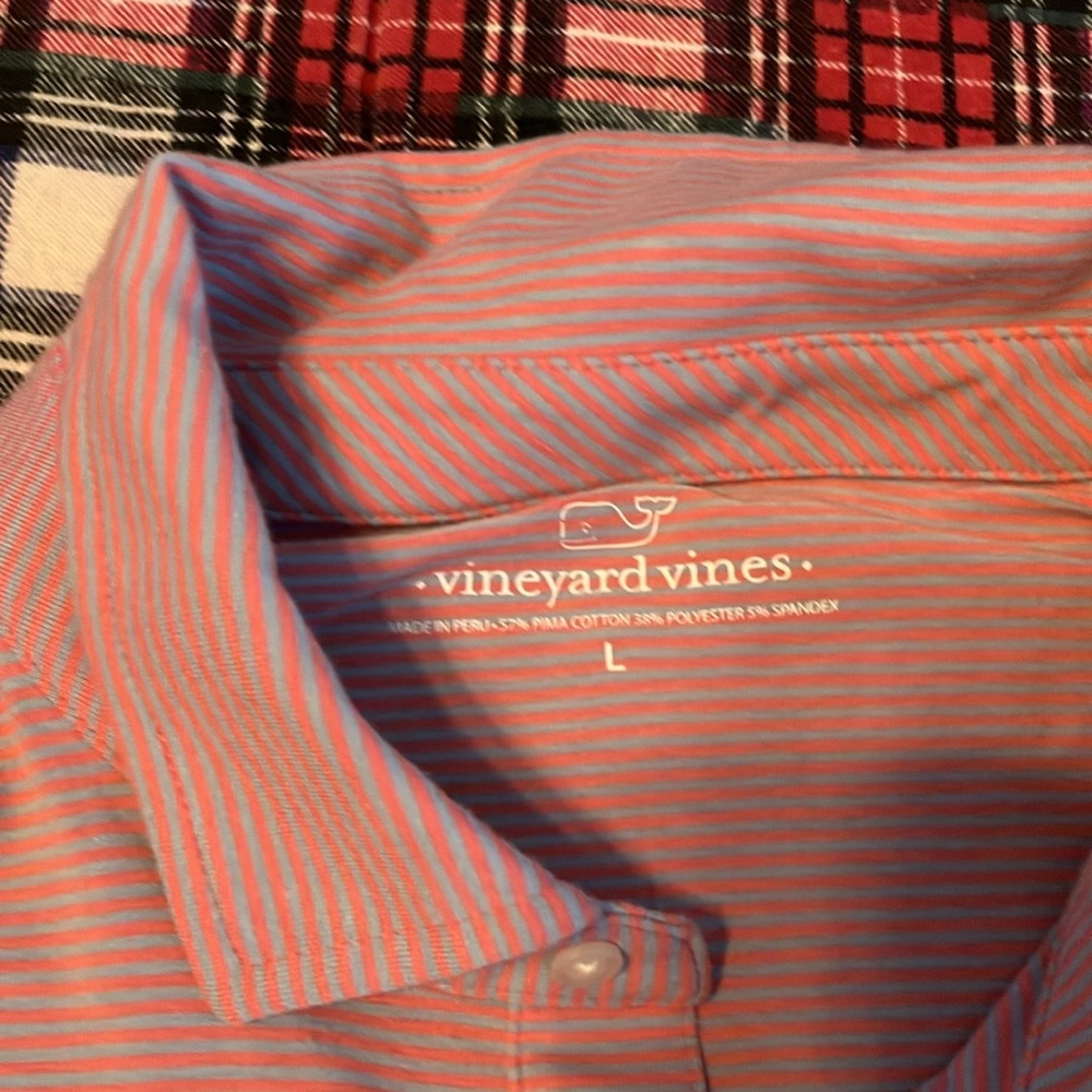 Vineyard Vines Pink Polo Shirt Classic Style - Picture 2 of 3